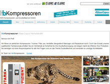 Tablet Screenshot of hb-kompressoren.de